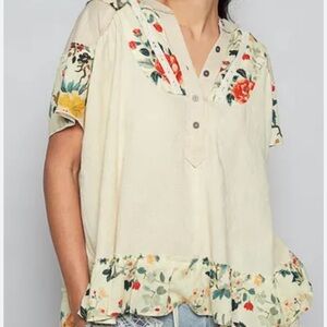 Floral Cream Women's Top